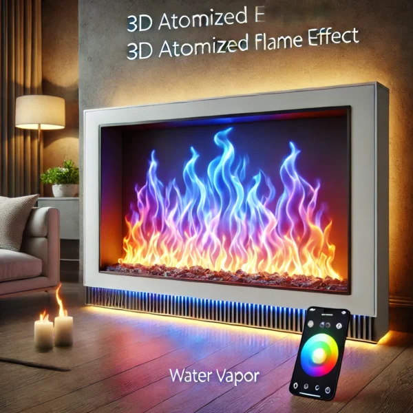 Smart Home 3D Atomized Electric Colorful Flame Fireplace